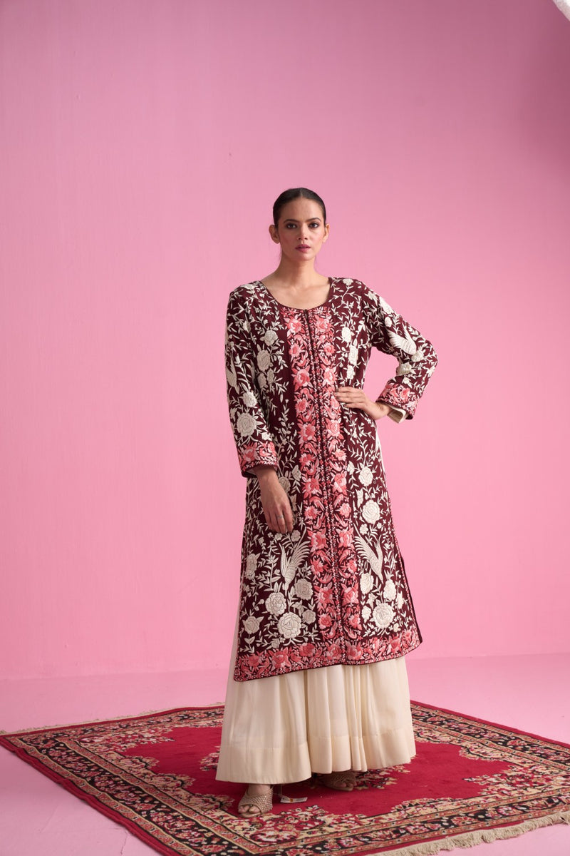 Crepe Parsi Long Jacket