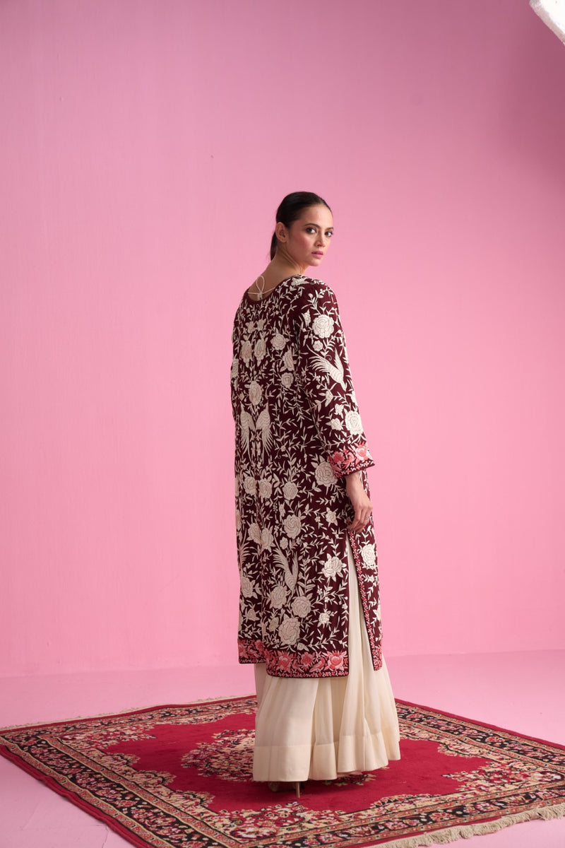 Crepe Parsi Long Jacket