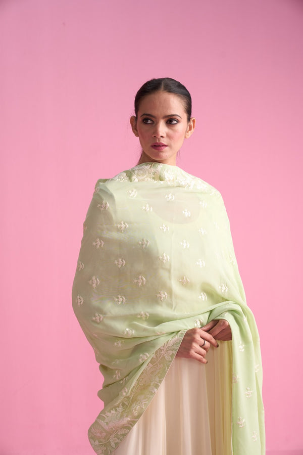 Pure Georgette Parsi Dupatta