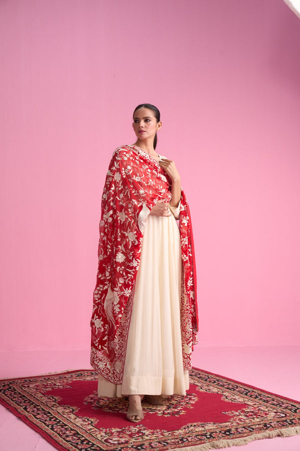 Pure Georgette Parsi Dupatta