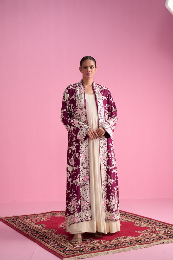 Crepe Parsi Long Jacket