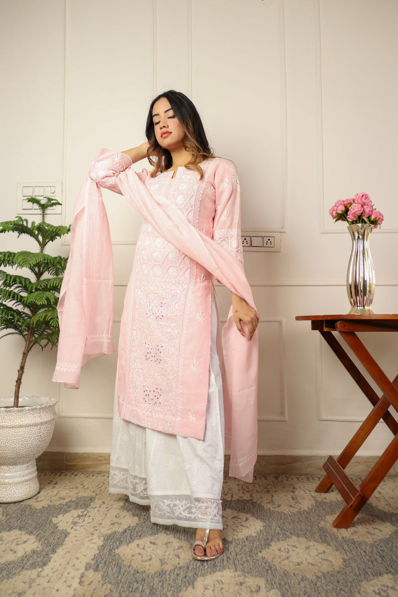 Soft Chanderi 2 Piece Kurta Set