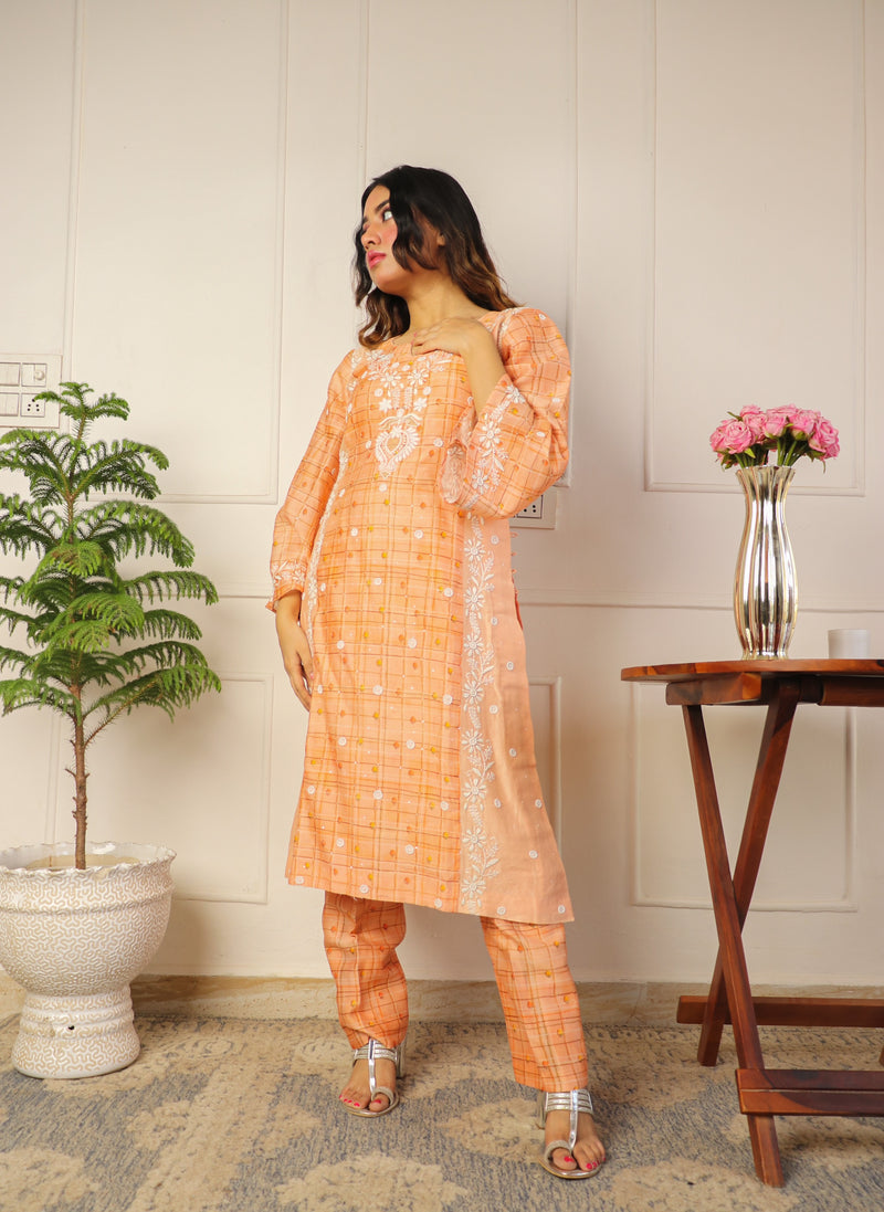 Chanderi Silk Co-ord 2 Piece Set