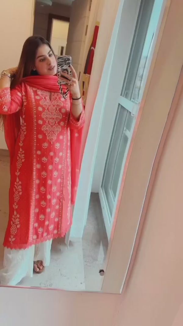Tissue Chanderi 2 Piece Kurta Set