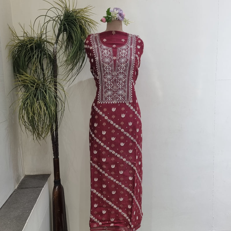 Silk Chanderi 2 Piece Kurta Set