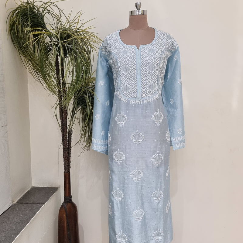 Chanderi Silk 2 Piece Kurta Set