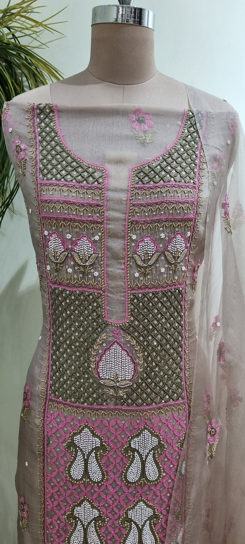 Pure Organza 2 Piece Kurta Set