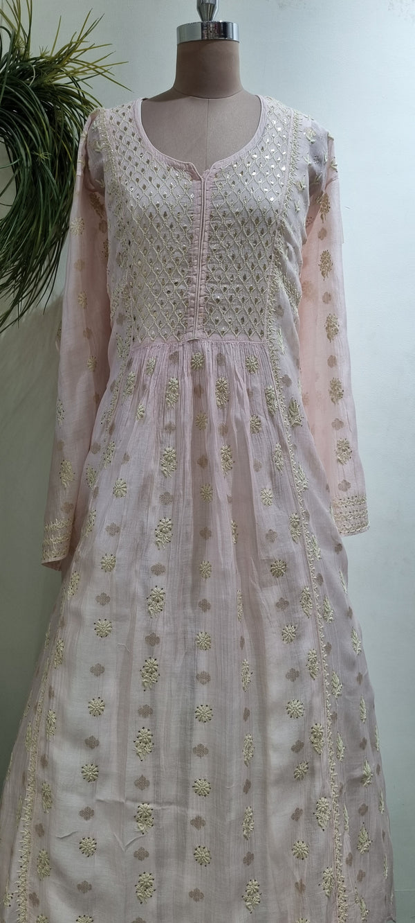 Soft Chanderi with Banarsi Booti Dress