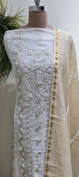 Chanderi Silk with Banarsi Booti 2 Piece Kurta Set