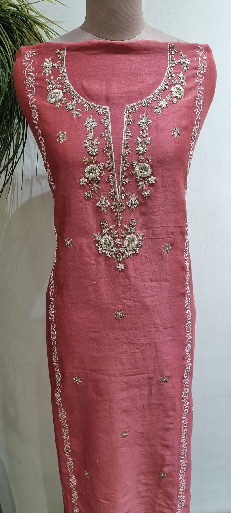 Chanderi Silk with Kalamkari Dupatta