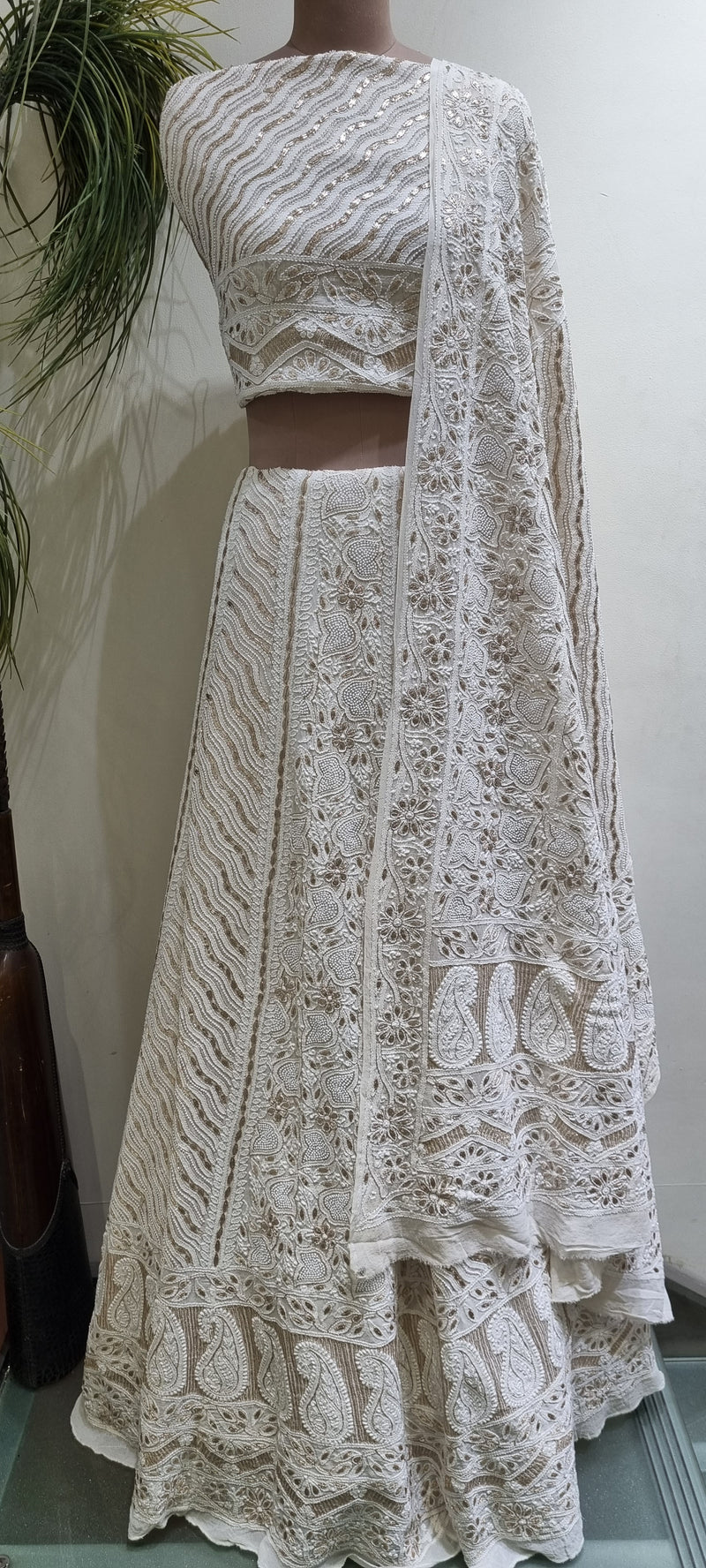 Pure Georgette Lehnga 3 Piece Set