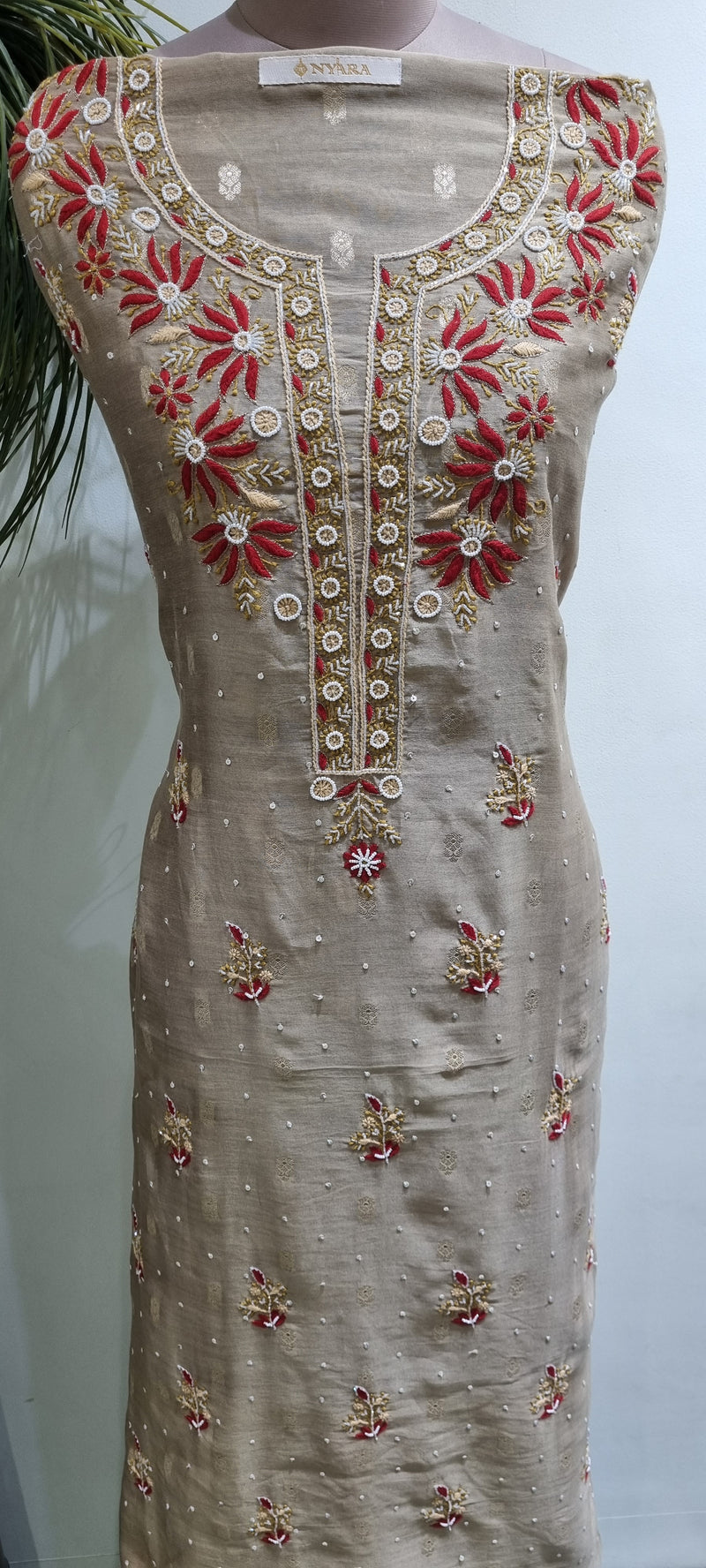 Chanderi Silk with Banarsi Booti 3 Piece Kurta Set