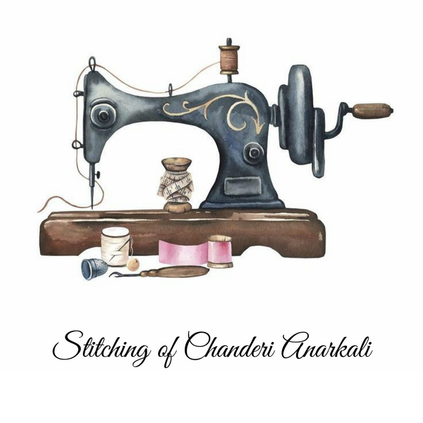 Stitching of Chanderi Anarkali