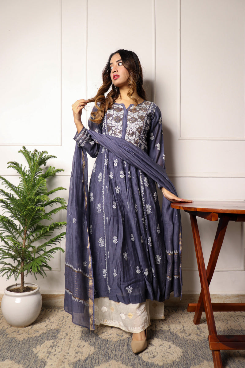 Soft Chanderi Dress- 2 Piece Set