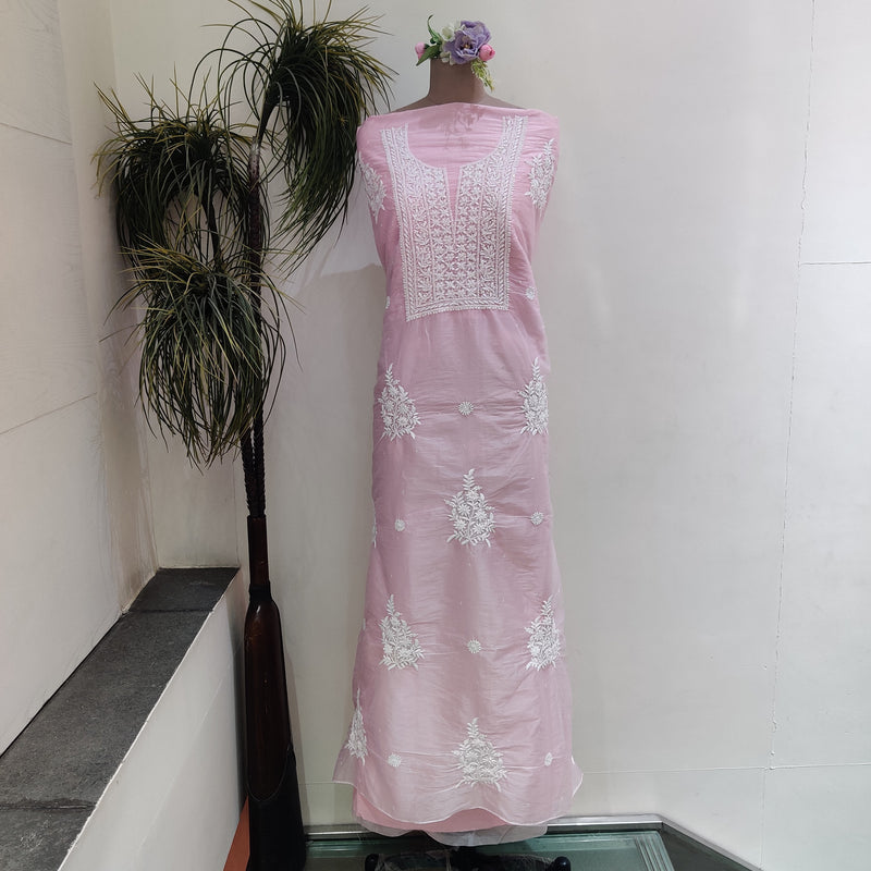Semi Organza Chikankari 2 Piece Kurta Set