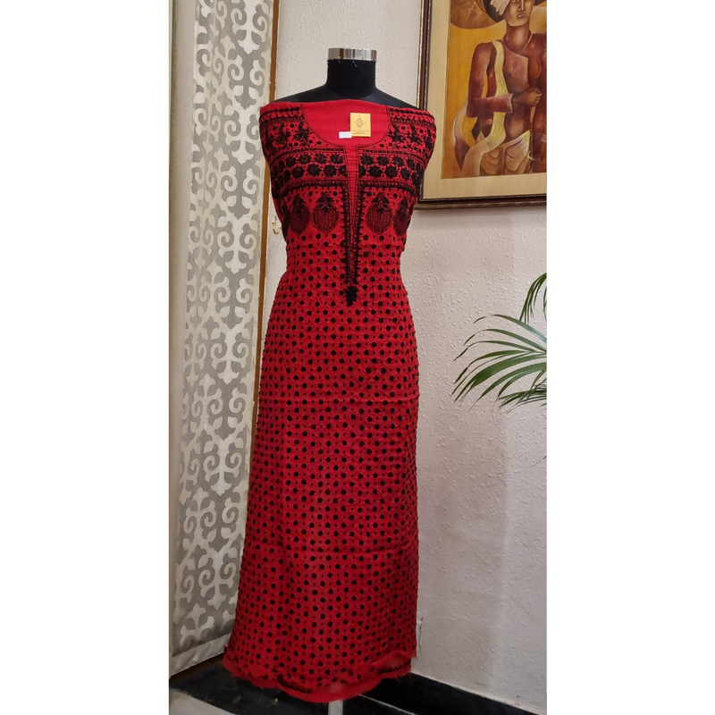 Cotton Chikankari Embroidered Kurti
