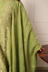 Tissue Chanderi Anarkali 2 Piece Set